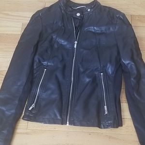 Express Black leather jacket